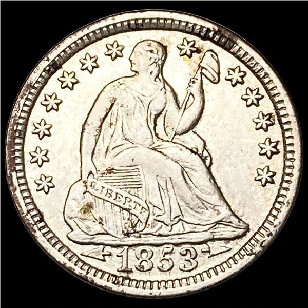1853 Arrows Seated Liberty Half Dime UNCIRCULATED