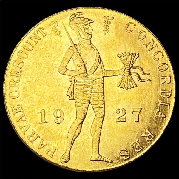 1927 Netherlands 1 Ducat UNCIRCULATED