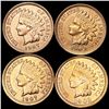Image 1 : (4) Indian Head Cents UNCIRCULATED