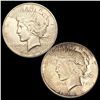 Image 1 : (2) Peace Dollars NEARLY UNCIRCULATED