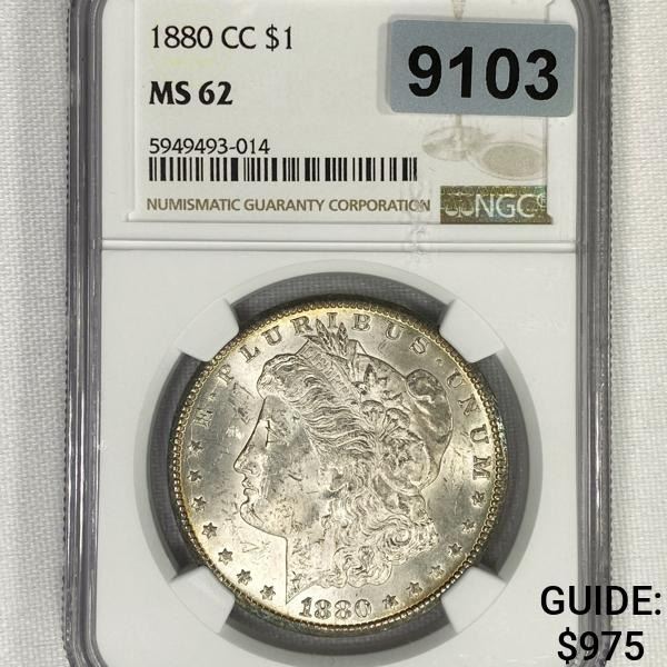 1880-CC Morgan Silver Dollar NGC-MS62