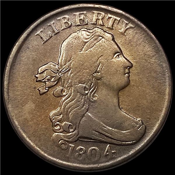 1804 Draped Bust Half Cent ABOUT UNCIRCULATED