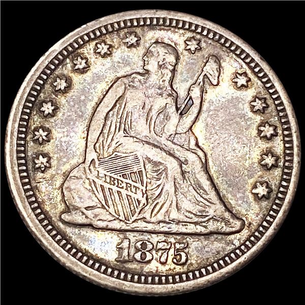 1875 Seated Liberty Quarter CLOSELY UNCIRCULATED