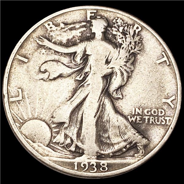 1938-D Walking Liberty Half Dollar LIGHTLY CIRC