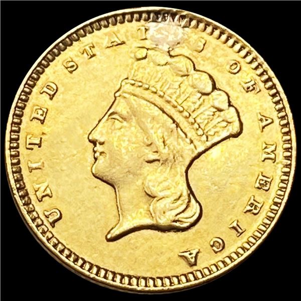 1874 Ty 3 Rare Gold Dollar NEARLY UNCIRCULATED
