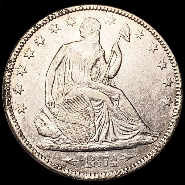 1874 Arrows Seated Liberty Half Dollar UNC