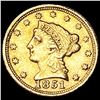 Image 1 : 1851 $2.50 Gold Quarter Eagle CLOSELY