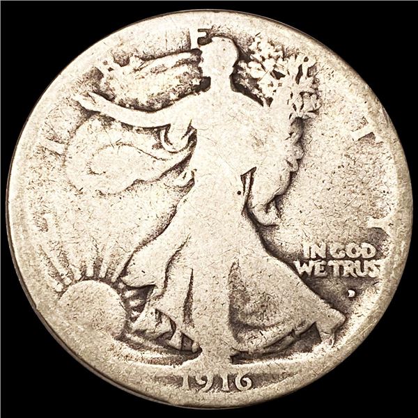 1916-D Walking Liberty Half Dollar NICELY CIRC