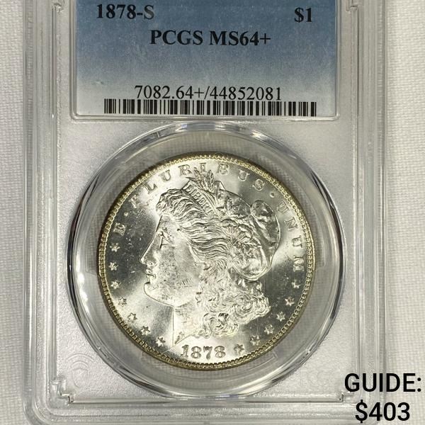 1878-S Morgan Silver Dollar PCGS-MS64+