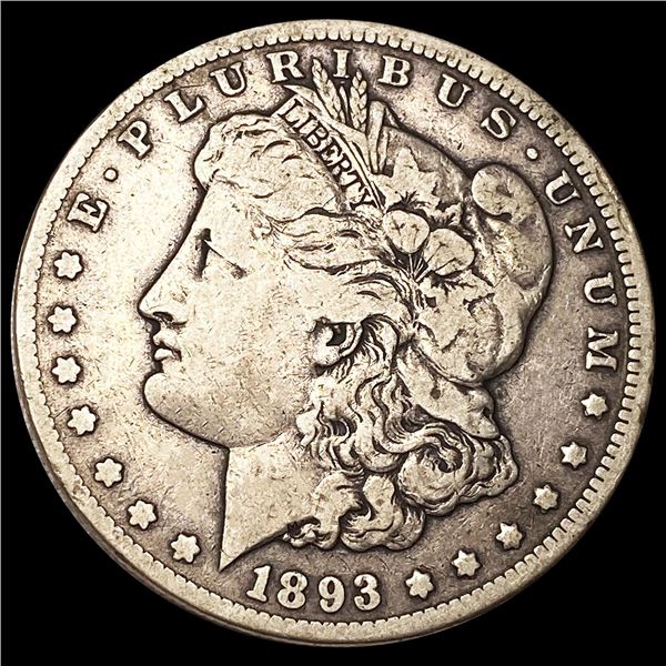 1893-CC Morgan Silver Dollar ABOUT UNCIRCULATED