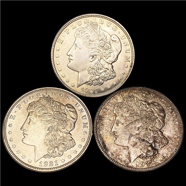(3) Morgan Dollars UNCIRCULATED