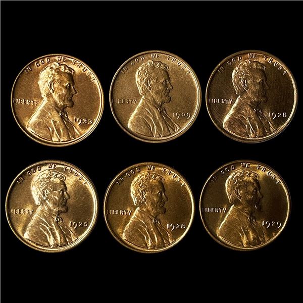 (6) Wheat Cents UNCIRCULATED