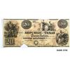 Image 1 : 1820 Republic of Texas $20 Bill -