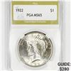 Image 1 : 1922 Silver Peace Dollar PGA-MS65