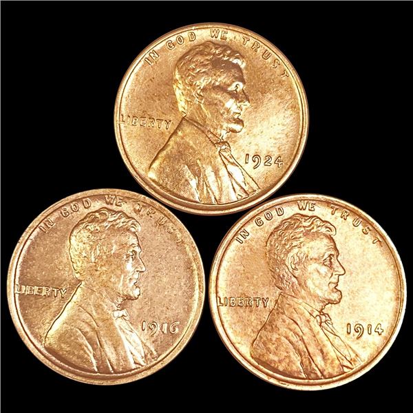 (3) Wheat Cents UNCIRCULATED