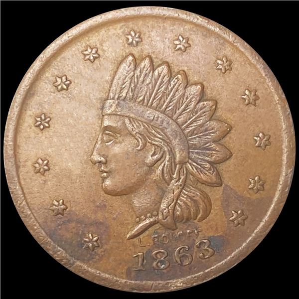 1863 John Schuh New York City Token UNCIRCULATED