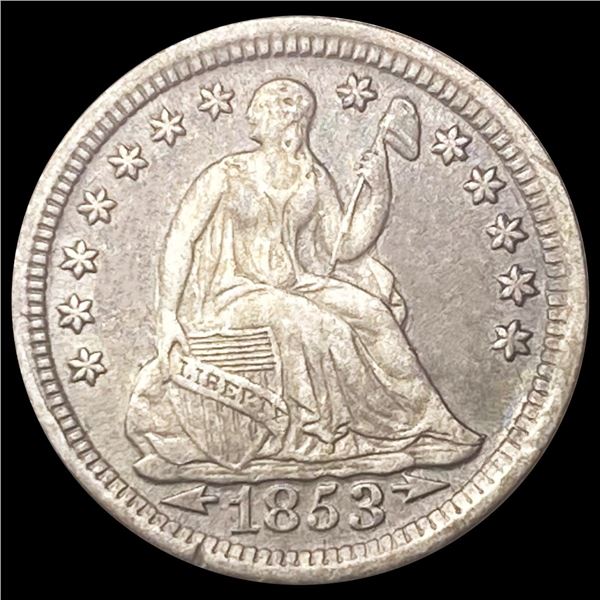 1853 Arrows Seated Liberty Half Dime UNCIRCULATED