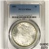 Image 1 : 1881 Morgan Silver Dollar PCGS-MS64