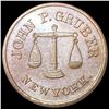 Image 2 : 1863 One Dram John Gruber NY Token UNCIRCULATED