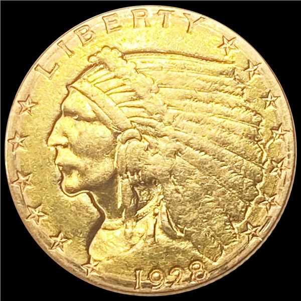 1928 $2.50 Gold Quarter Eagle NEARLY UNCIRCULATED