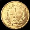 Image 2 : 1861 Rare Gold Dollar UNCIRCULATED