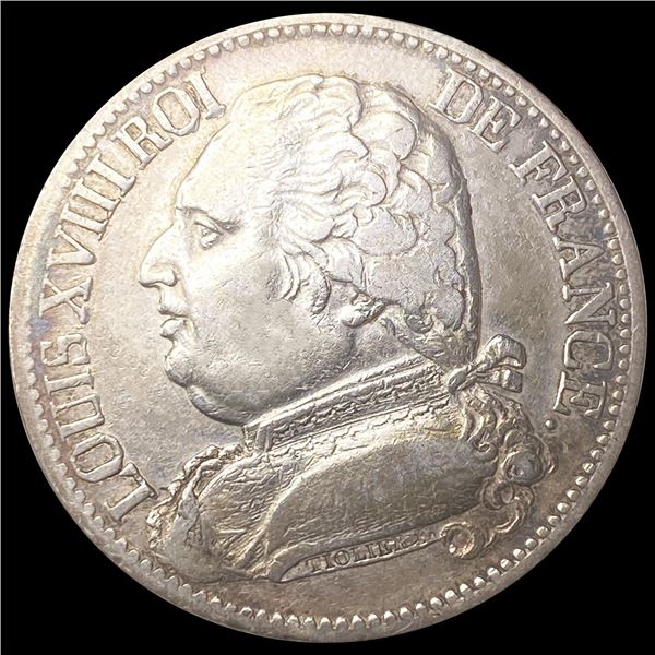 1814 France 5 Francs NEARLY UNCIRCULATED