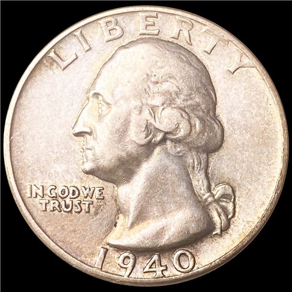 1940-D Washington Silver Quarter CLOSELY UNC
