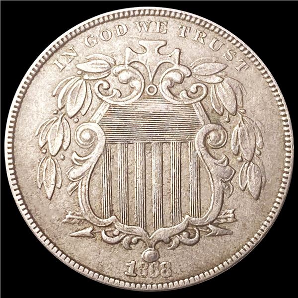 1868 Shield Nickel NEARLY UNCIRCULATED