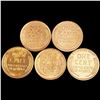 Image 2 : (5) Wheat Cents RD UNCIRCULATED