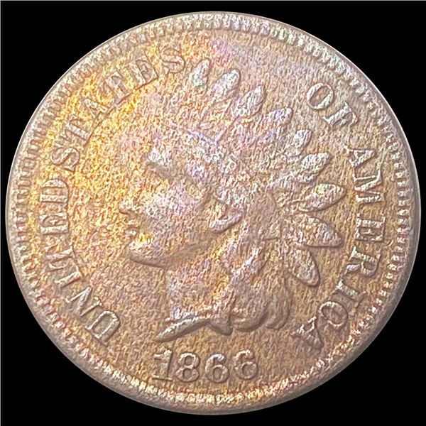 1866 Indian Head Cent NEARLY UNCIRCULATED