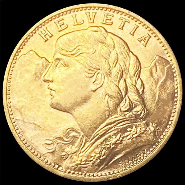 1930-B Swiss 20 Francs GEM BU