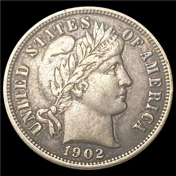 1902 Barber Dime CLOSELY UNCIRCULATED