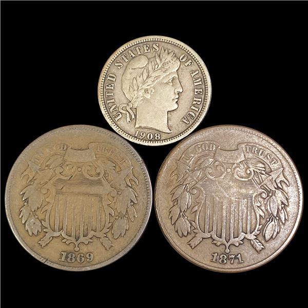 (3) Misc Coins NEARLY UNCIRCULATED