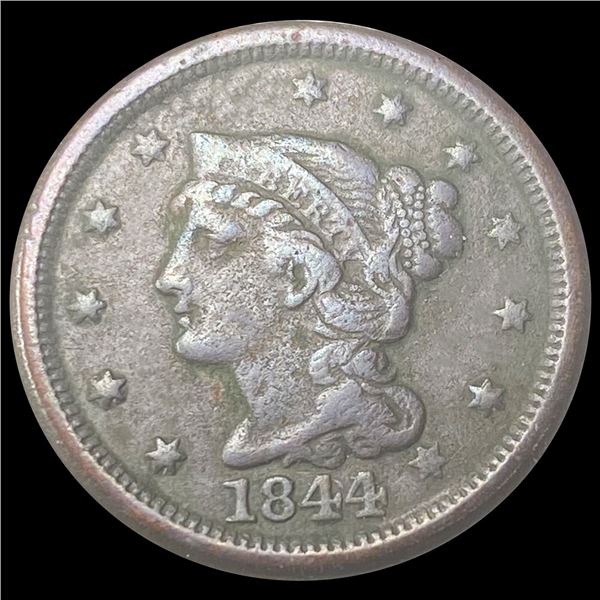 1844/81 Large Cent NEARLY UNCIRCULATED