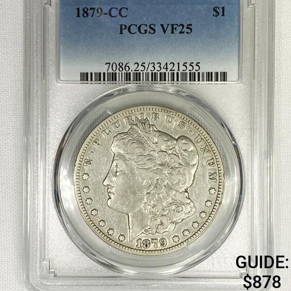 1879-CC Morgan Silver Dollar PCGS-VF25
