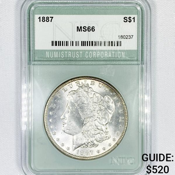 1887 Morgan Silver Dollar NTC-MS66