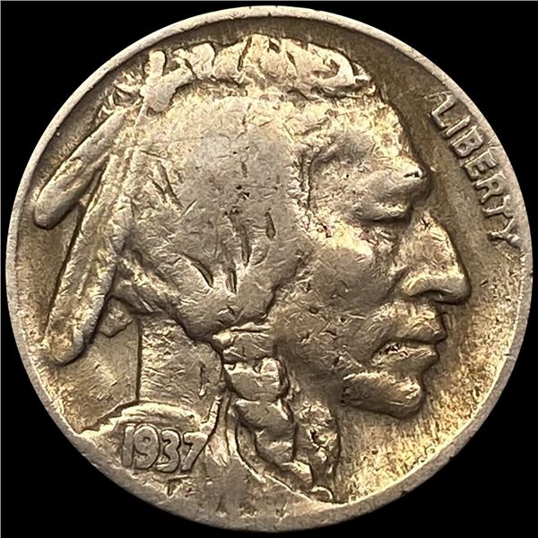 1937-D 3-Leg Buffalo Nickel ABOUT UNCIRCULATED