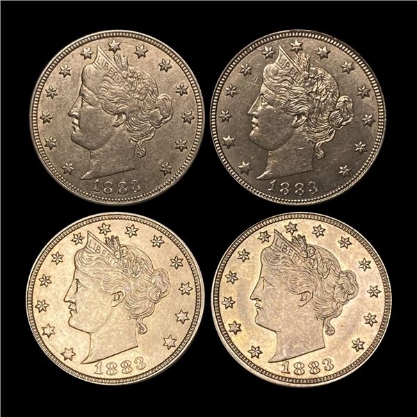 1883 (4) Victory Nickels UNCIRCULATED