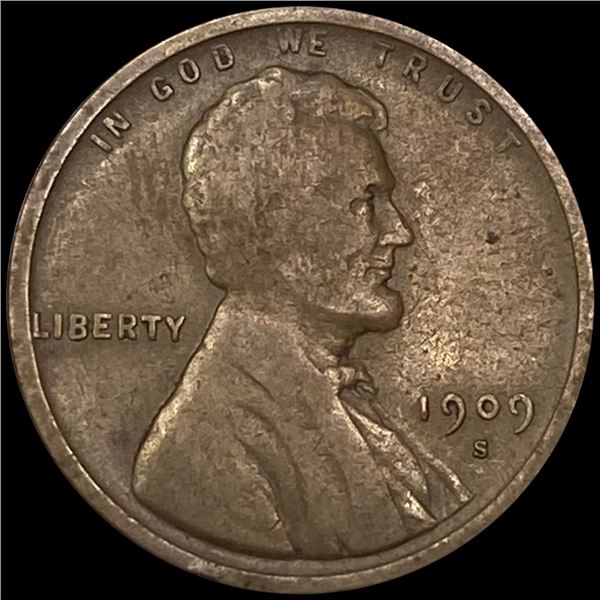1909-S Wheat Cent NEARLY UNCIRCULATED
