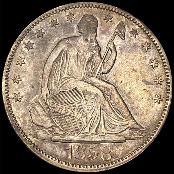 1858 Seated Liberty Half Dollar UNCIRCULATED