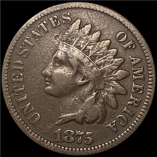 1875 Indian Head Cent NEARLY UNCIRCULATED