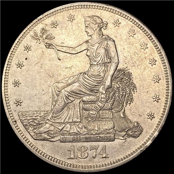 1874-CC Silver Trade Dollar UNCIRCULATED