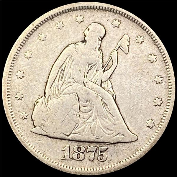 1875-S Twenty Cent Piece LIGHTLY CIRCULATED