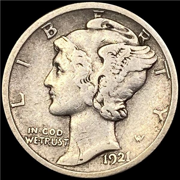 1921-D Mercury Dime ABOUT UNCIRCULATED