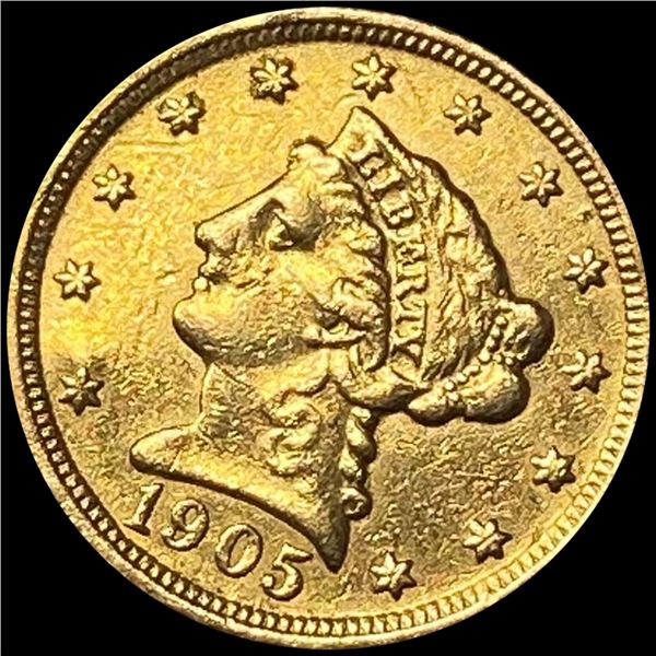 1905 $2.50 Gold Quarter Eagle NEARLY UNCIRCULATED