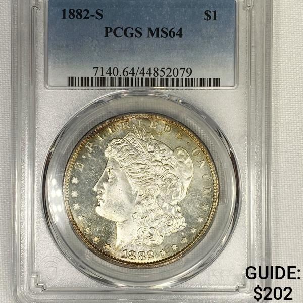 1882-S Morgan Silver Dollar PCGS-MS64