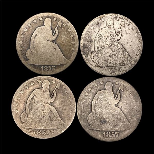 (5) Seated Liberty Half Dollars NICELY CIRCULATED