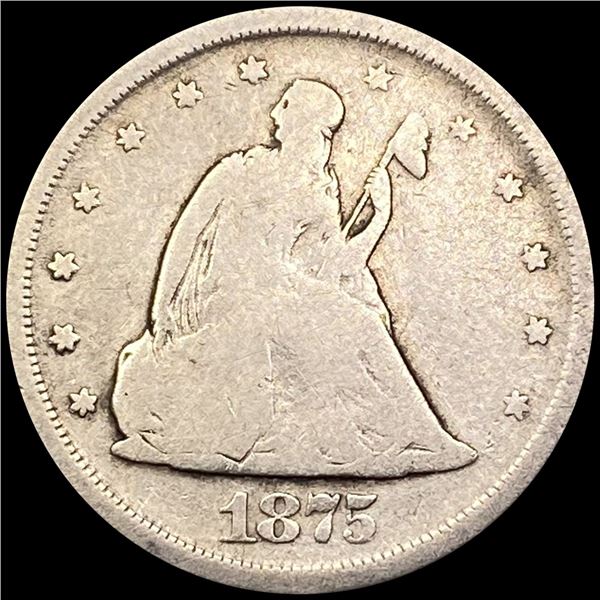 1875-S Twenty Cent Piece LIGHTLY CIRCULATED