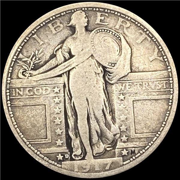 1917-D Standing Liberty Quarter NICELY CIRCULATED