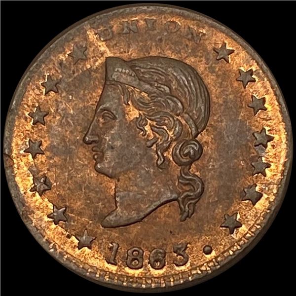 1863 Civil War Patriotic Token UNCIRCULATED
